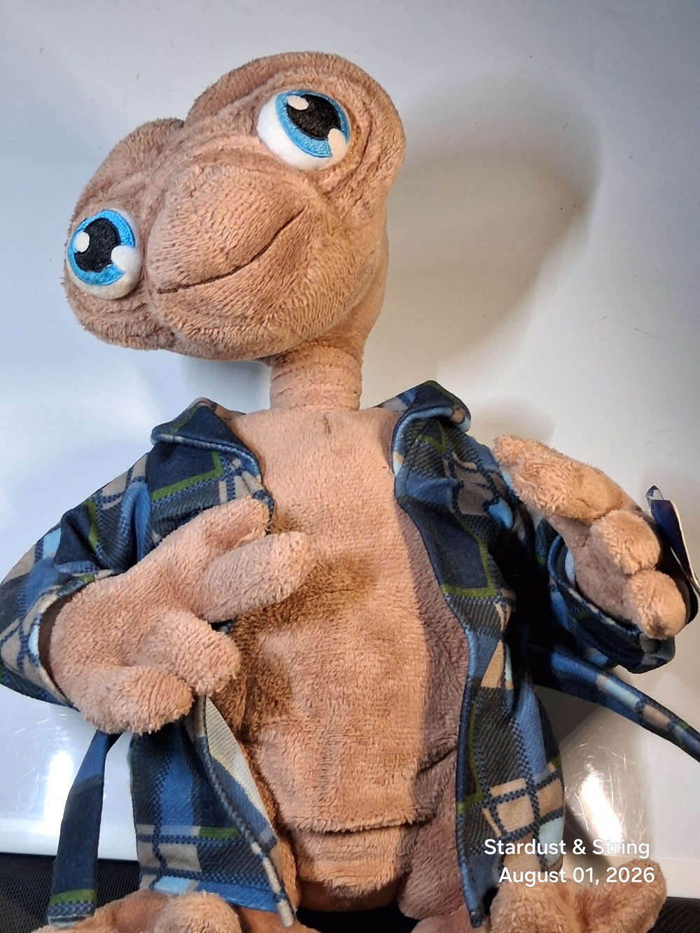 Universal Studios ET The Extra Terrestrial Plush Toy Vintage NWT Soft Blue Robe